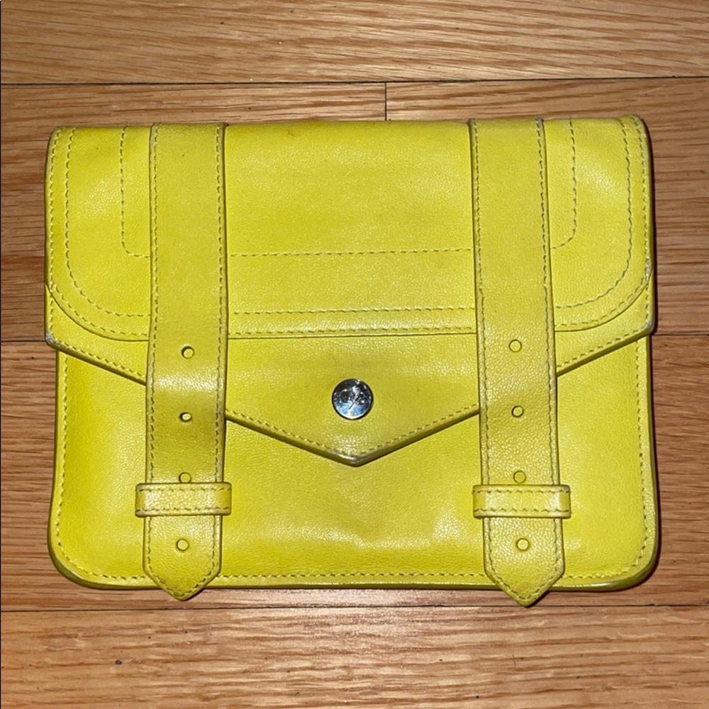 Proenza Schouler Yellow PS1 Wallet on Chain